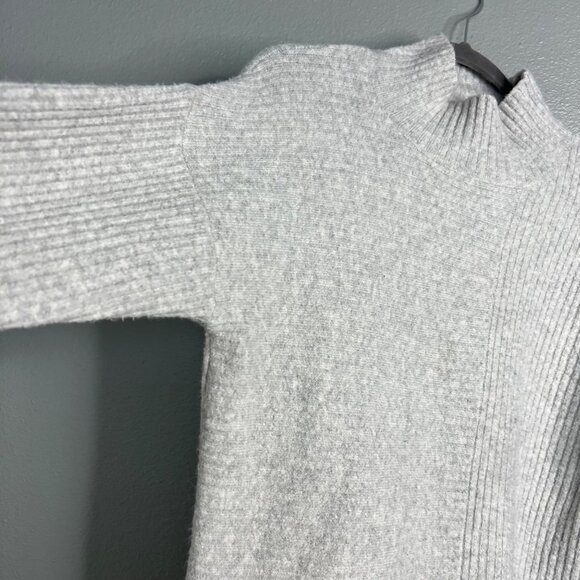 NWOT August 1 Eight Mockneck Ribbed Pullover Sweater Gray XS Relaxed Boxy - Picture 5 of 7